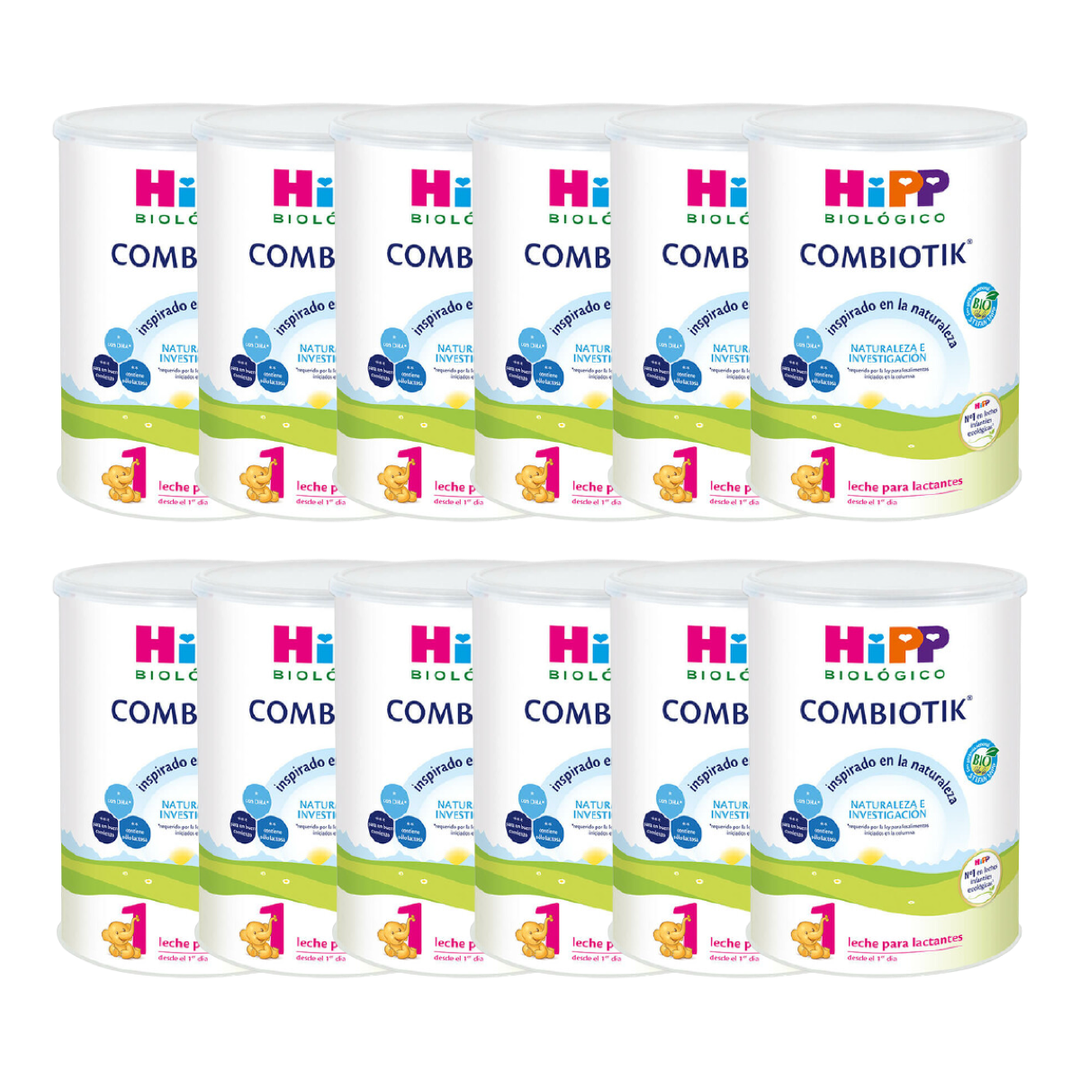 Pack 12 Leche Hipp Biológico Combiotik 1 800g para Lactantes