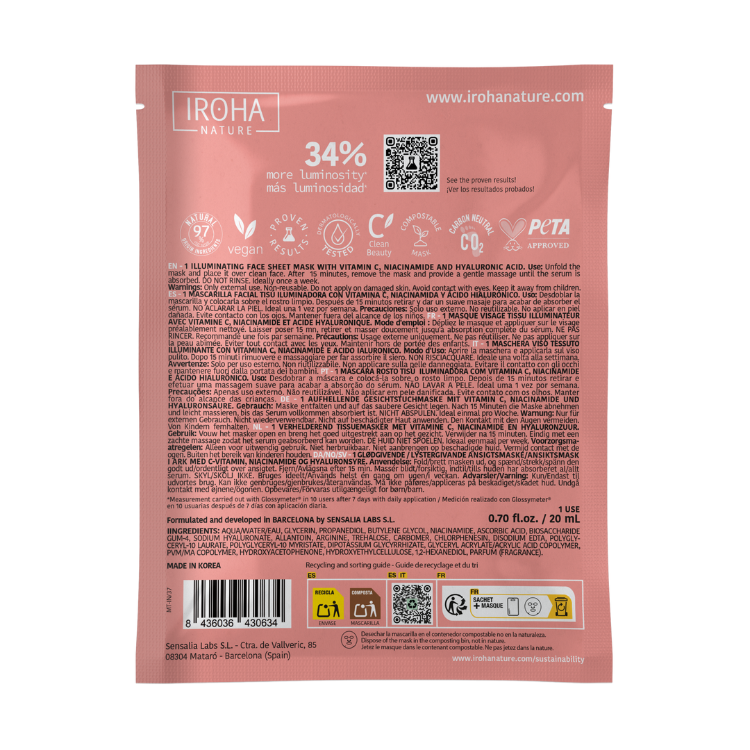 Mascarilla Facial Iluminadora con Vitamina C