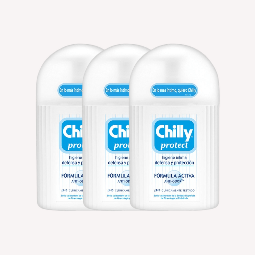 Pack 3 Chilly Gel Intimo Fórmula Protect Higiene 250ml