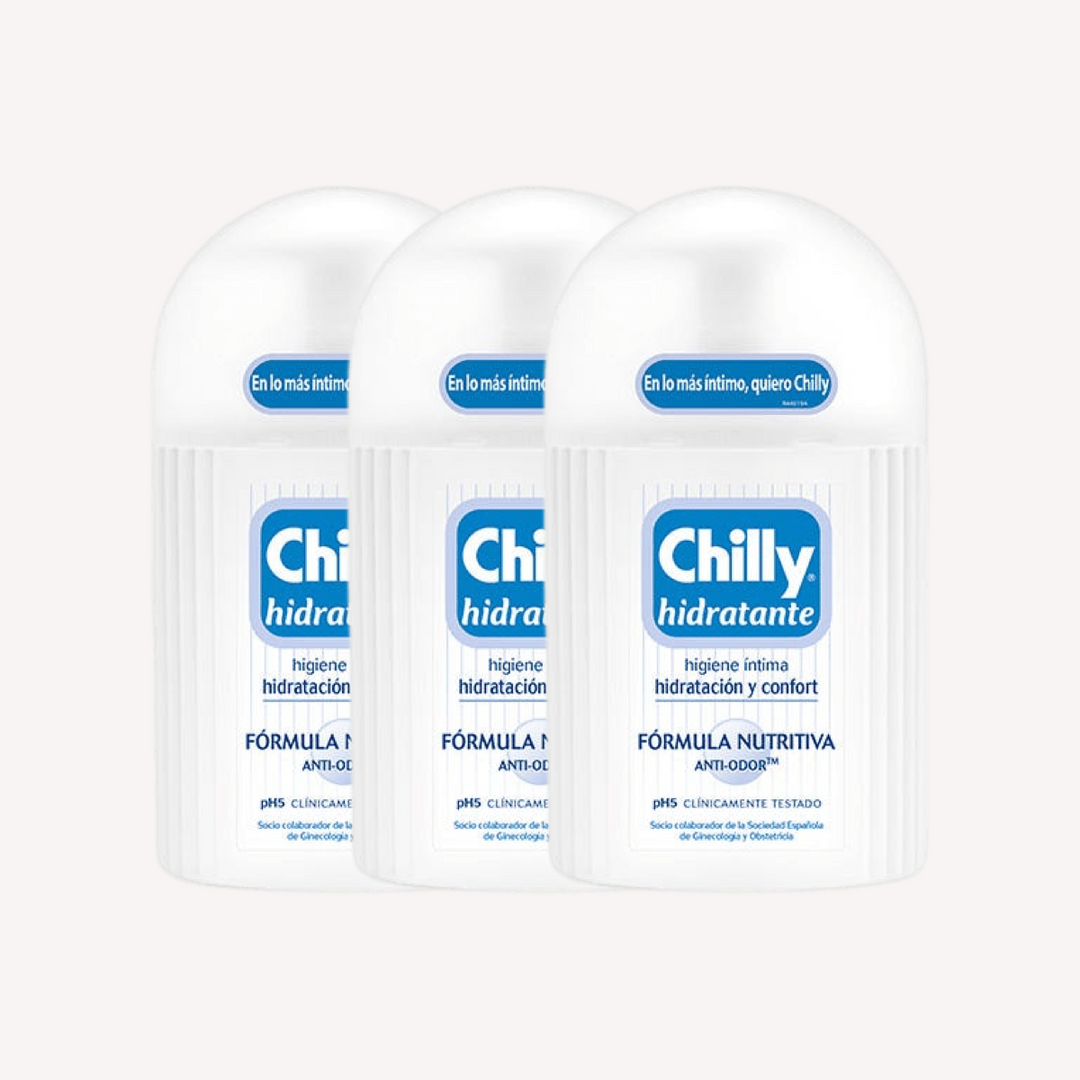 Pack 3 Chilly Gel Intimo Fórmula Hidratante Higiene 250ml