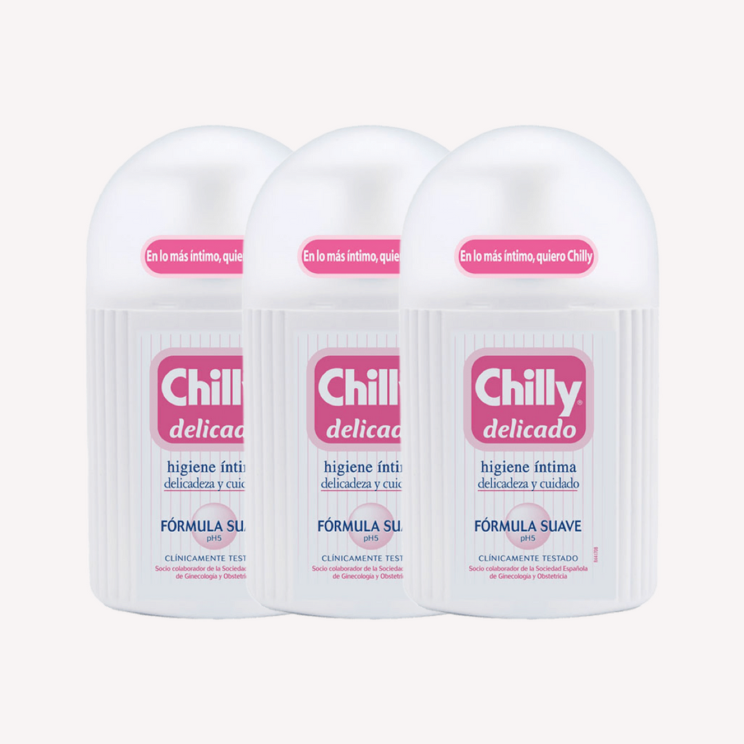 Pack 3 Chilly Gel Intimo Fórmula Delicado Higiene 250ml