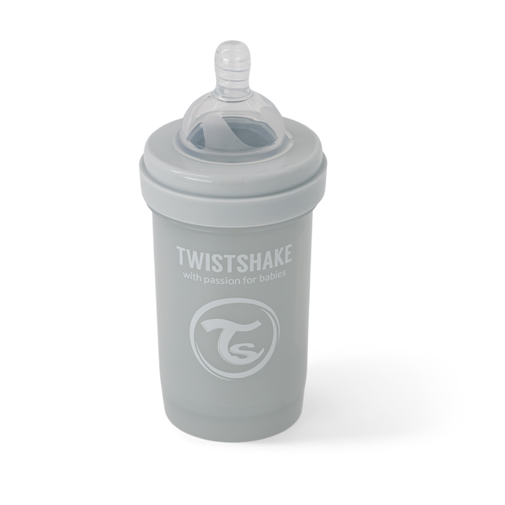 Twistshake Biberón Anti-Cólico 180ml Gris Claro para Bebés