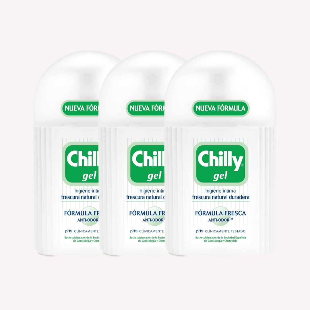 Pack 3 Chilly Gel Intimo Fórmula Fresca Higiene 250ml