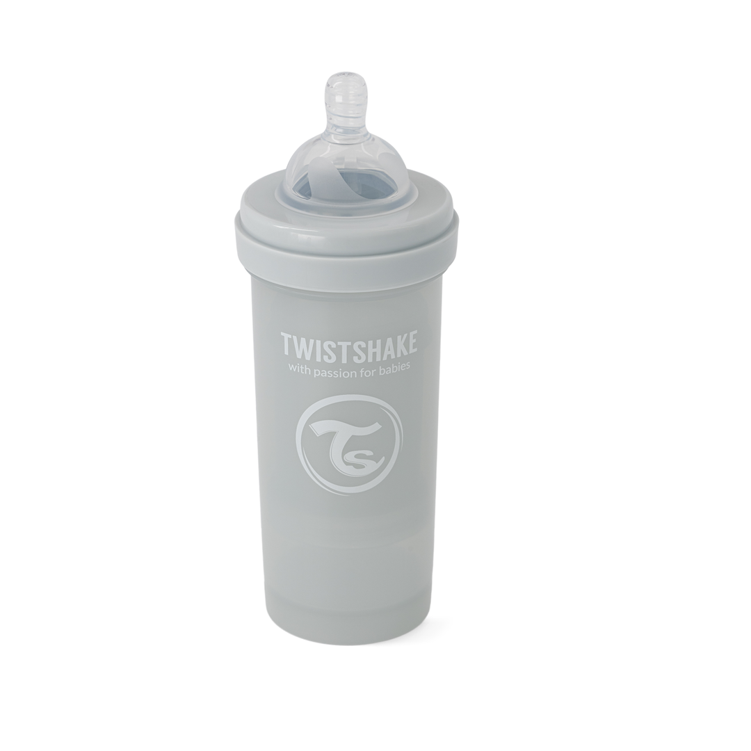 Twistshake Biberón Anti-Cólico 260ml Gris Claro para Bebés