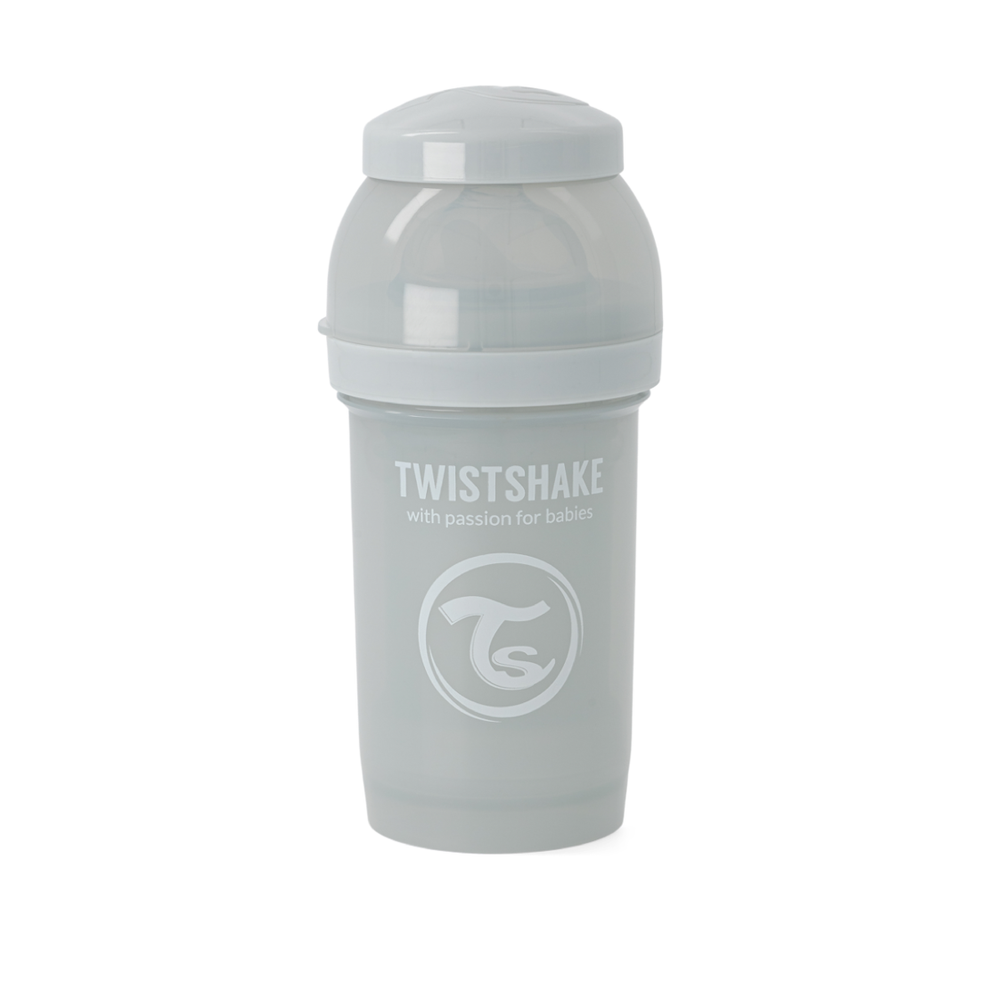 Twistshake Biberón Anti-Cólico 180ml Gris Claro para Bebés