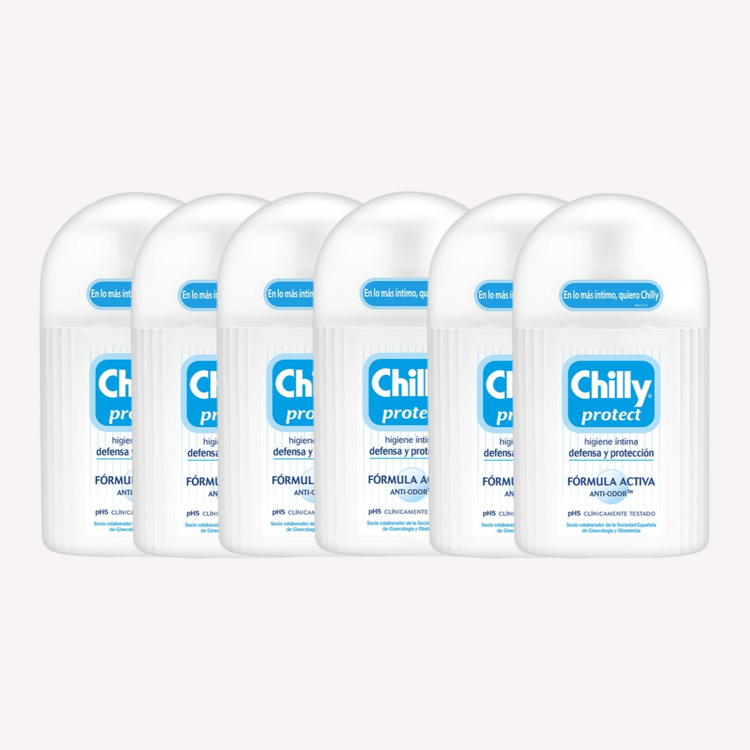 Pack 6 Chilly Gel Intimo Fórmula Protect Higiene 250ml