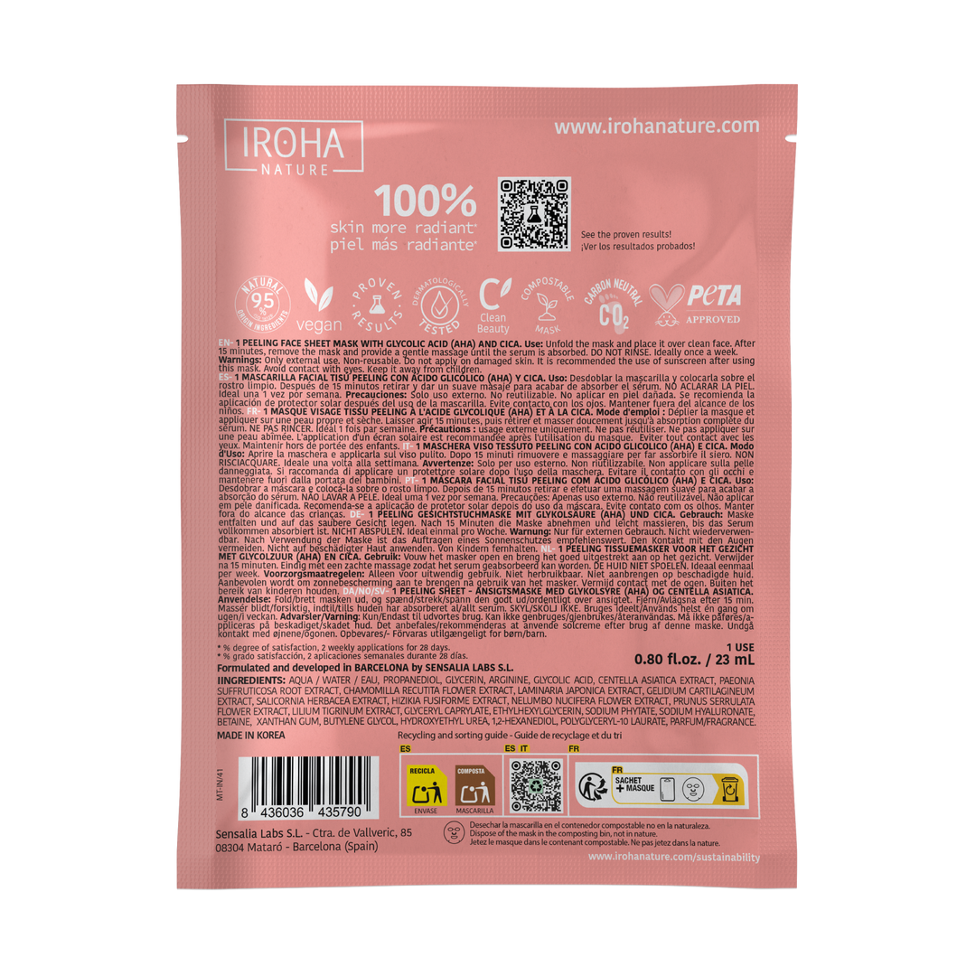 Mascarilla Facial Peeling con Ácido Glicólico