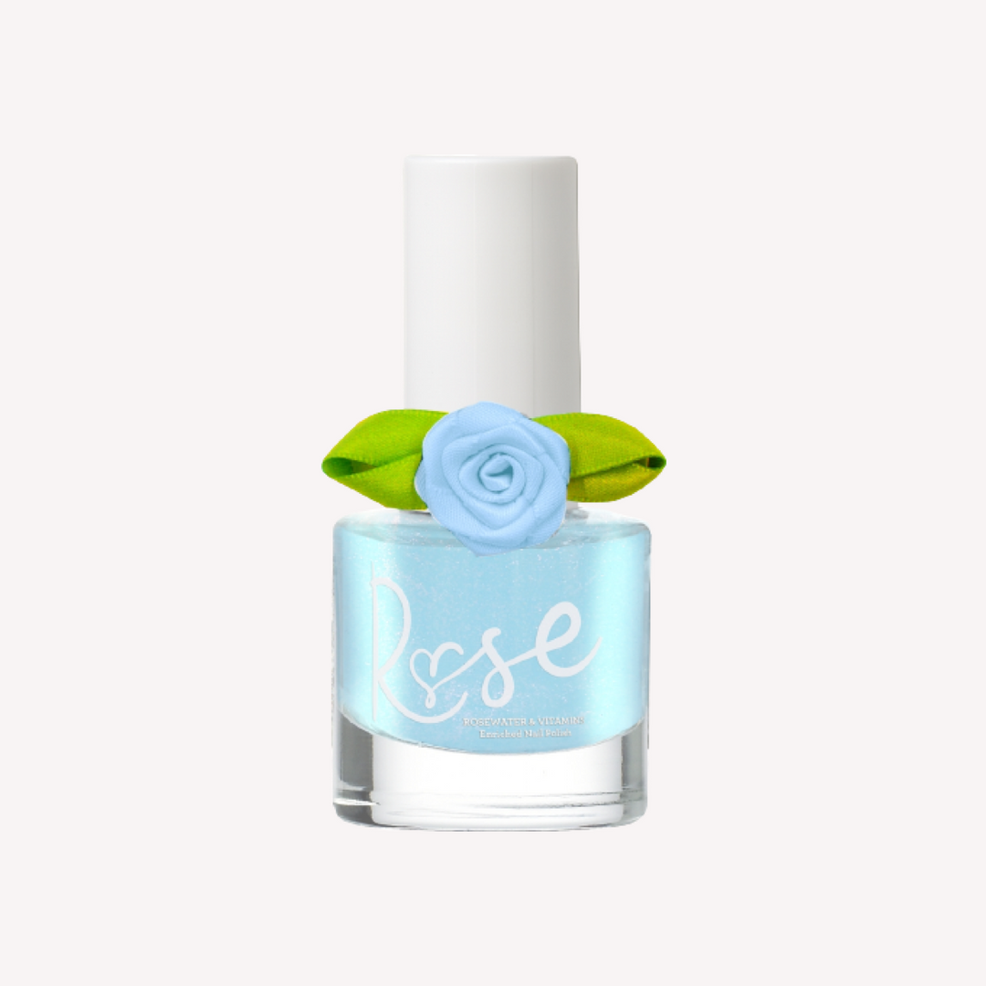 Esmalte Uñas Azul Claro Peel Off Despegable Vitamina C Agua Rosas +3 Años