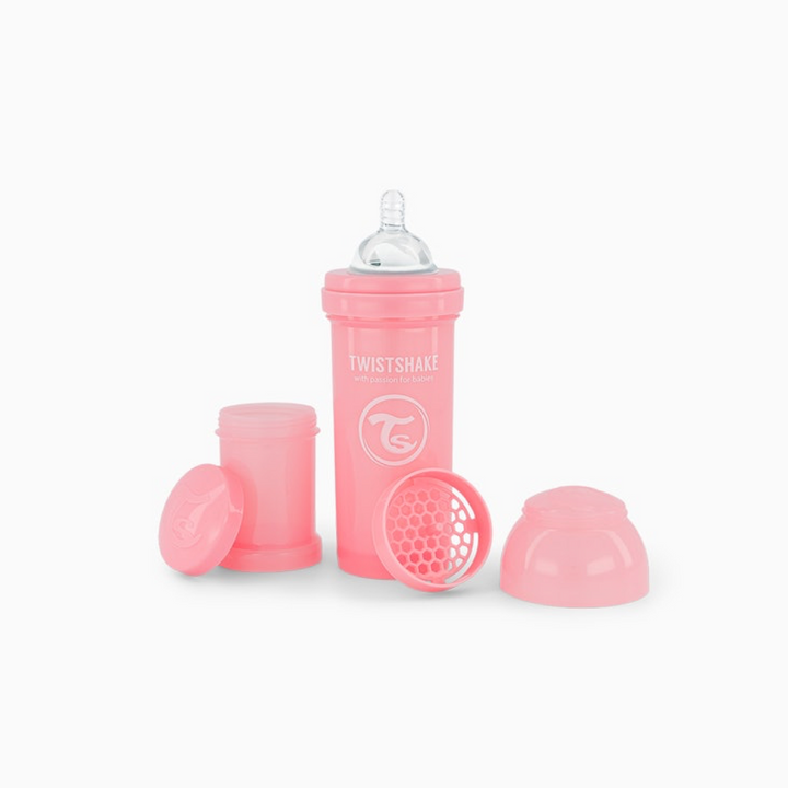 Biberon Anti-Colicos 260ml Rosa Pastel Twistshake