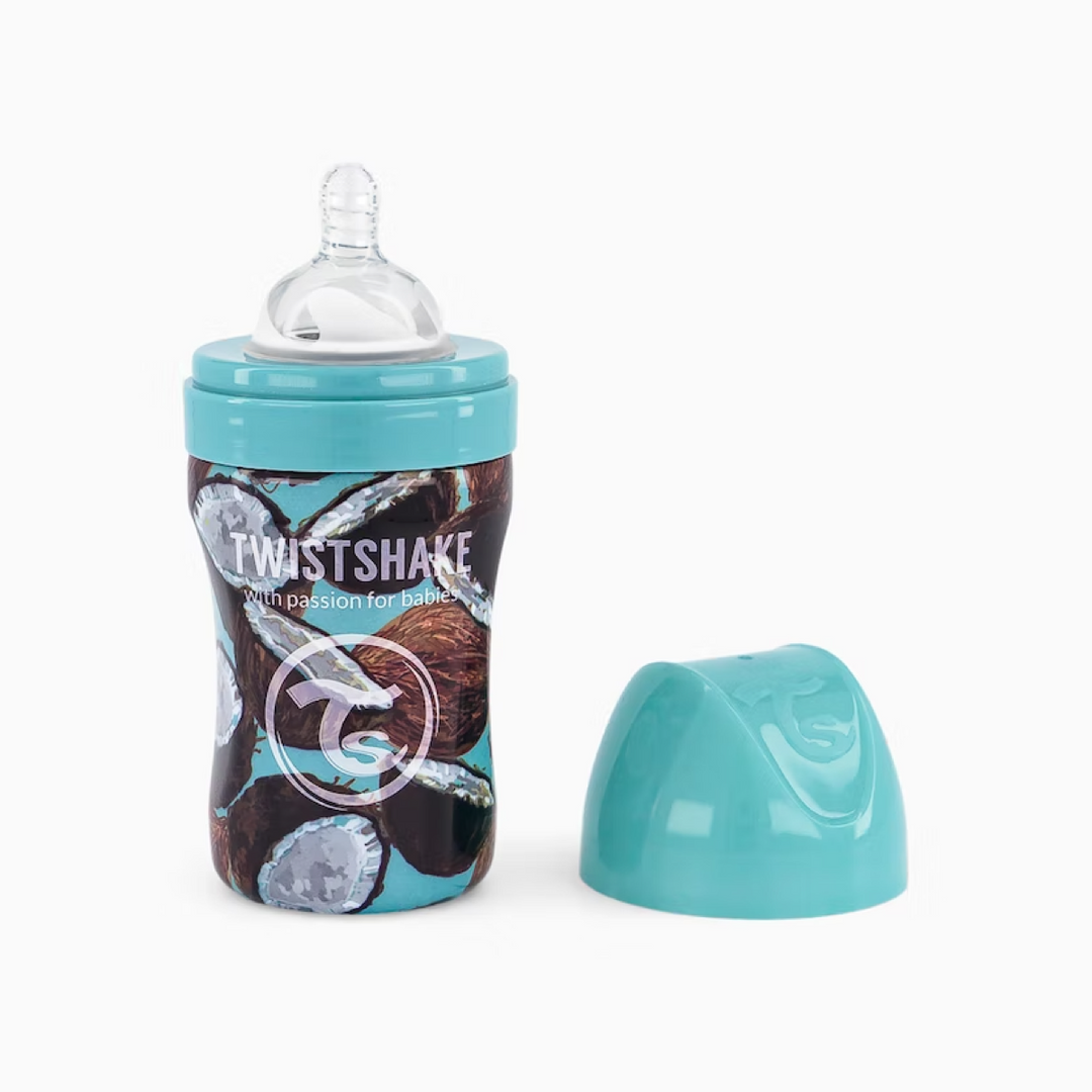 Biberón Acero Anticólico 260ml Estampado Coco Twistshake