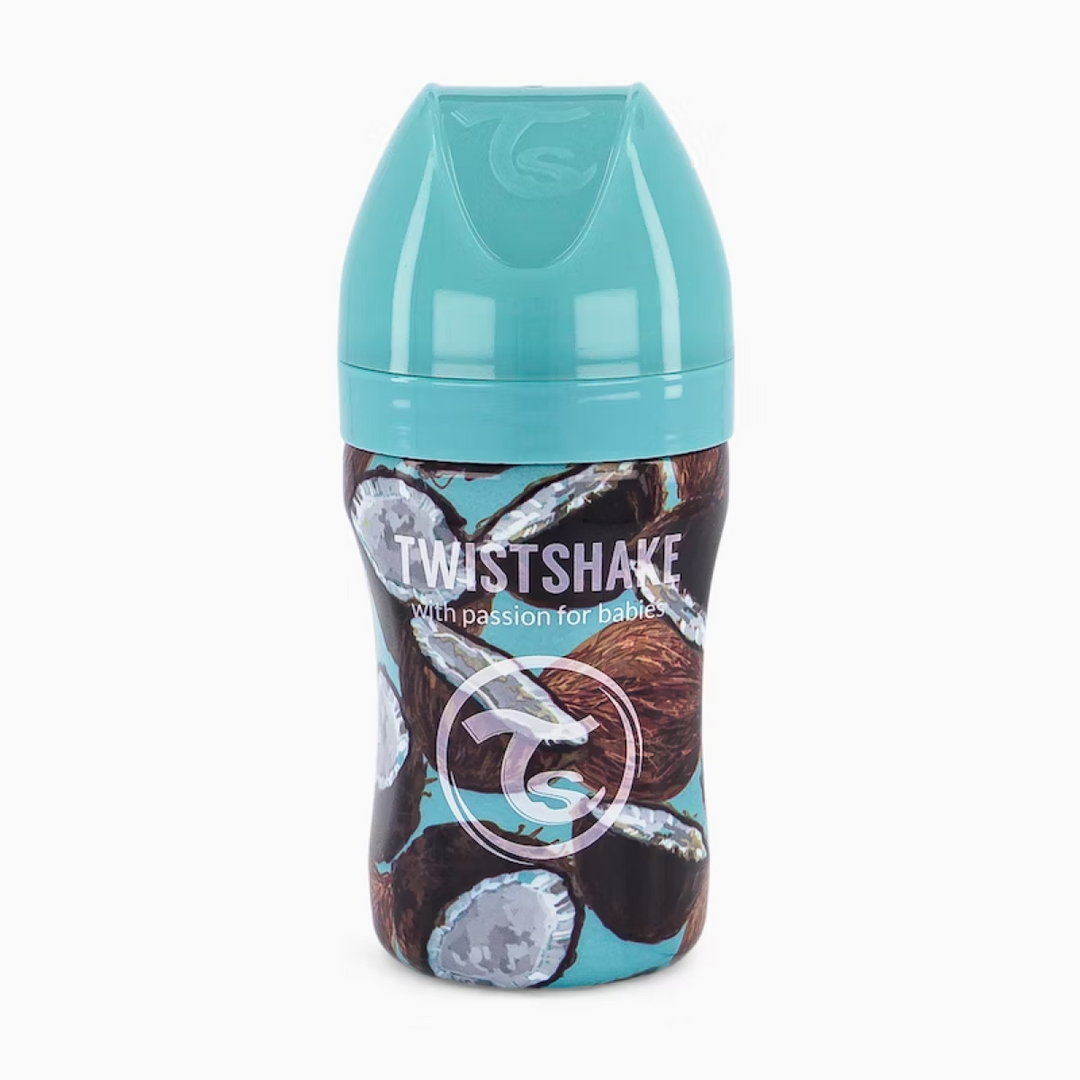 Biberón Acero Anticólico 260ml Estampado Coco Twistshake