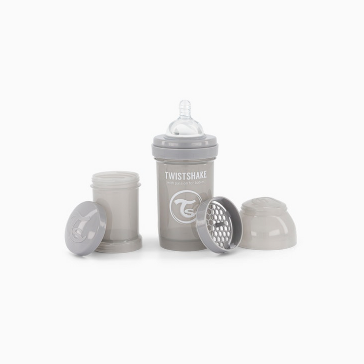 Biberon Anti-Colicos 180ml Gris Twistshake