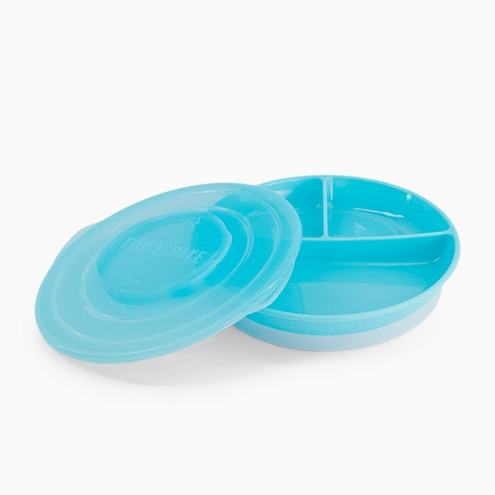 Plato Dividido Twistshake 6+M Azul Pastel