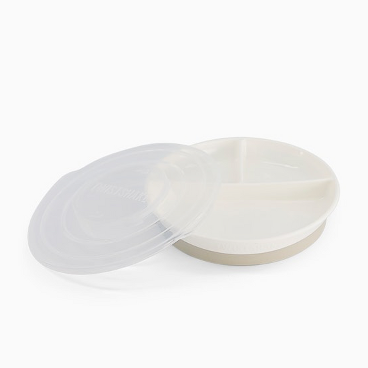 Plato Dividido Twistshake 6+M Blanco