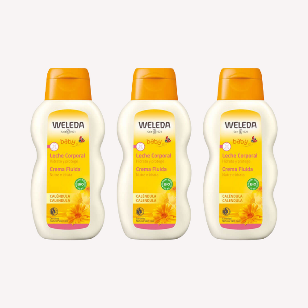 Pack 3 Caléndula Leche Corporal 200ml Weleda