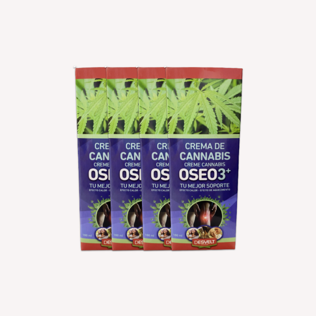 Pack 4 Unidades Crema Cannabis Oseo3+ 100ml