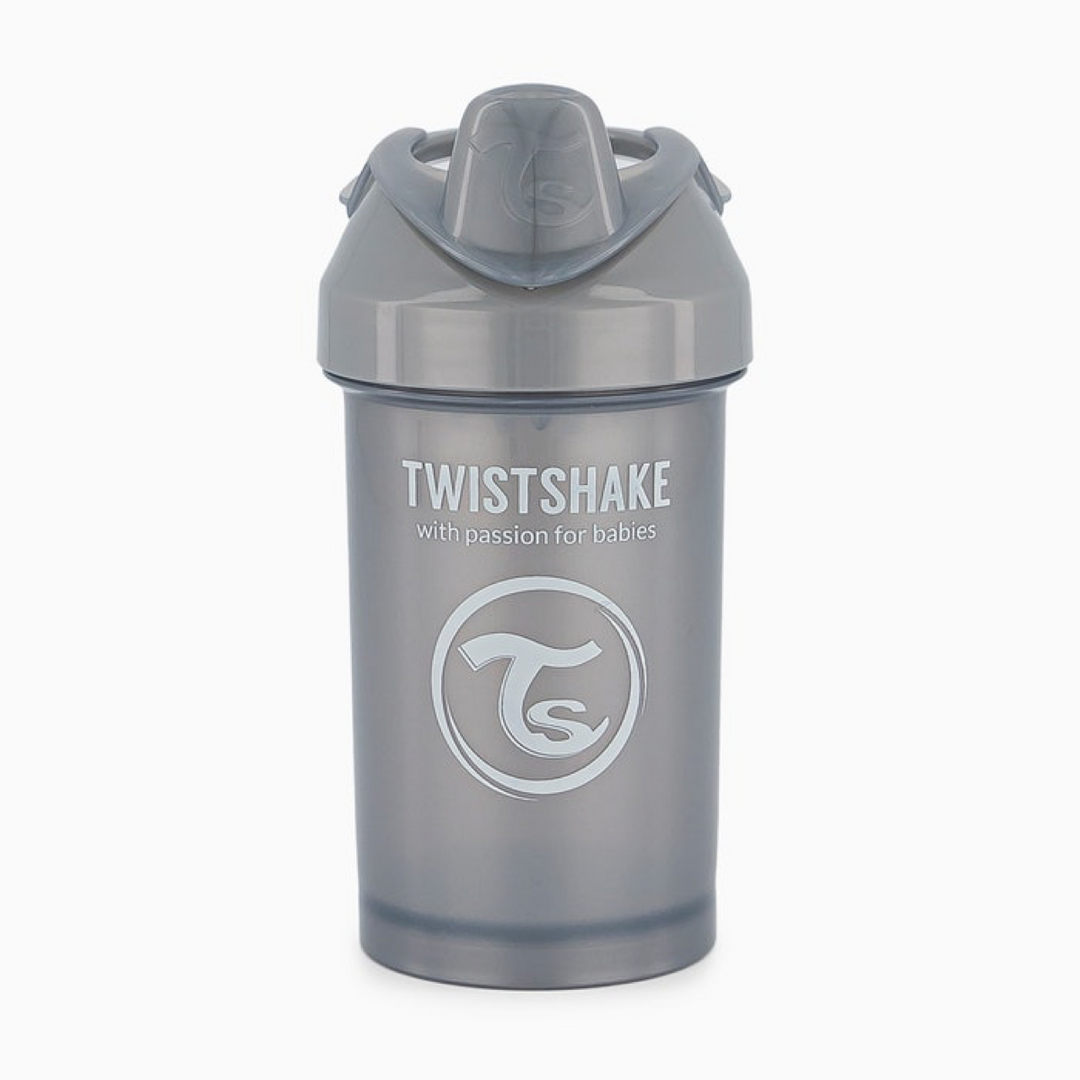 Vaso Aprendizaje Crawler Cup Pastel Gris 300ml 8+M Twistshake