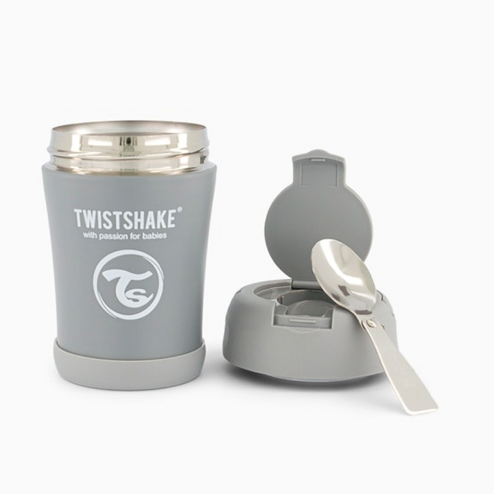 Fiambrera Termo Gris Pastel 350ml Twistshake