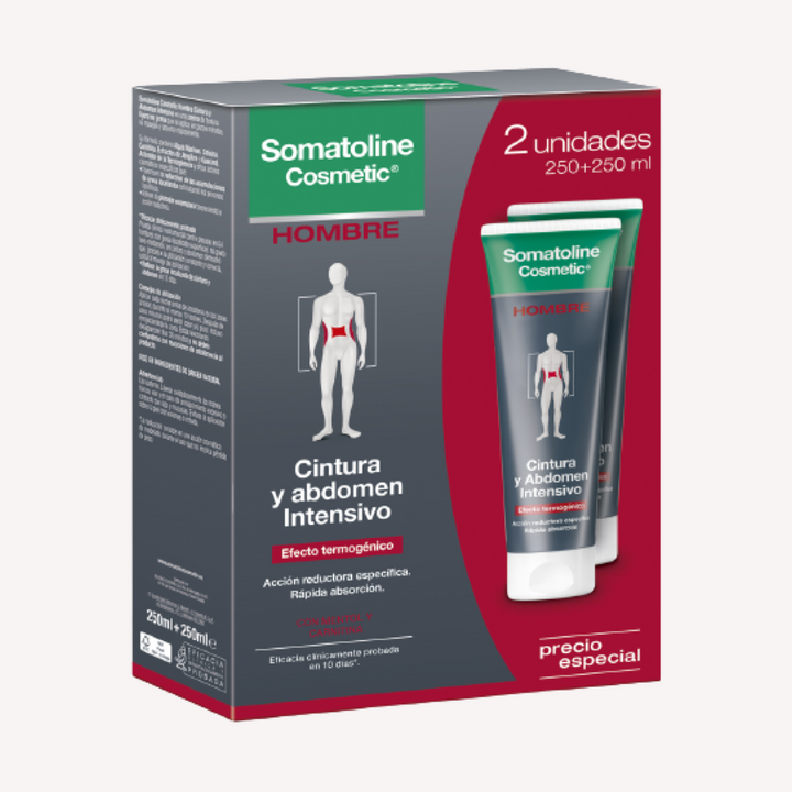 Pack 2 Somatoline 250ml Hombre Cintura y Abdomen Intensivo Noche 7