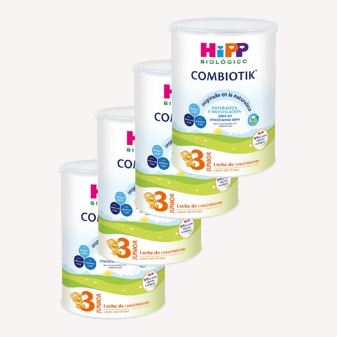 Pack 4 Unidades Leche Hipp Biologico Combiotik 3 800g Crecimiento