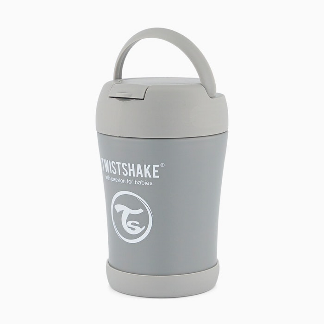 Fiambrera Termo Gris Pastel 350ml Twistshake