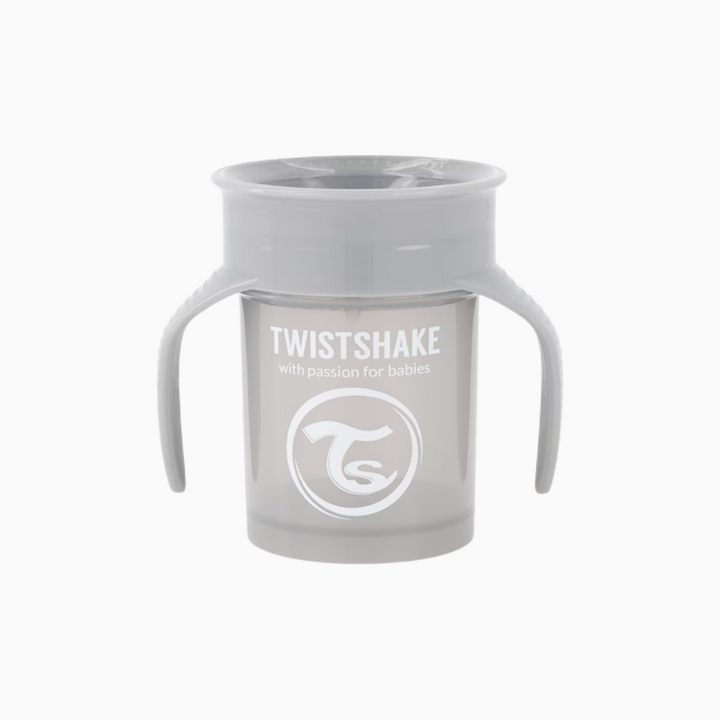 Vaso Aprendizaje 360º Cup Bebé 6+m Gris 230ml Twistshake