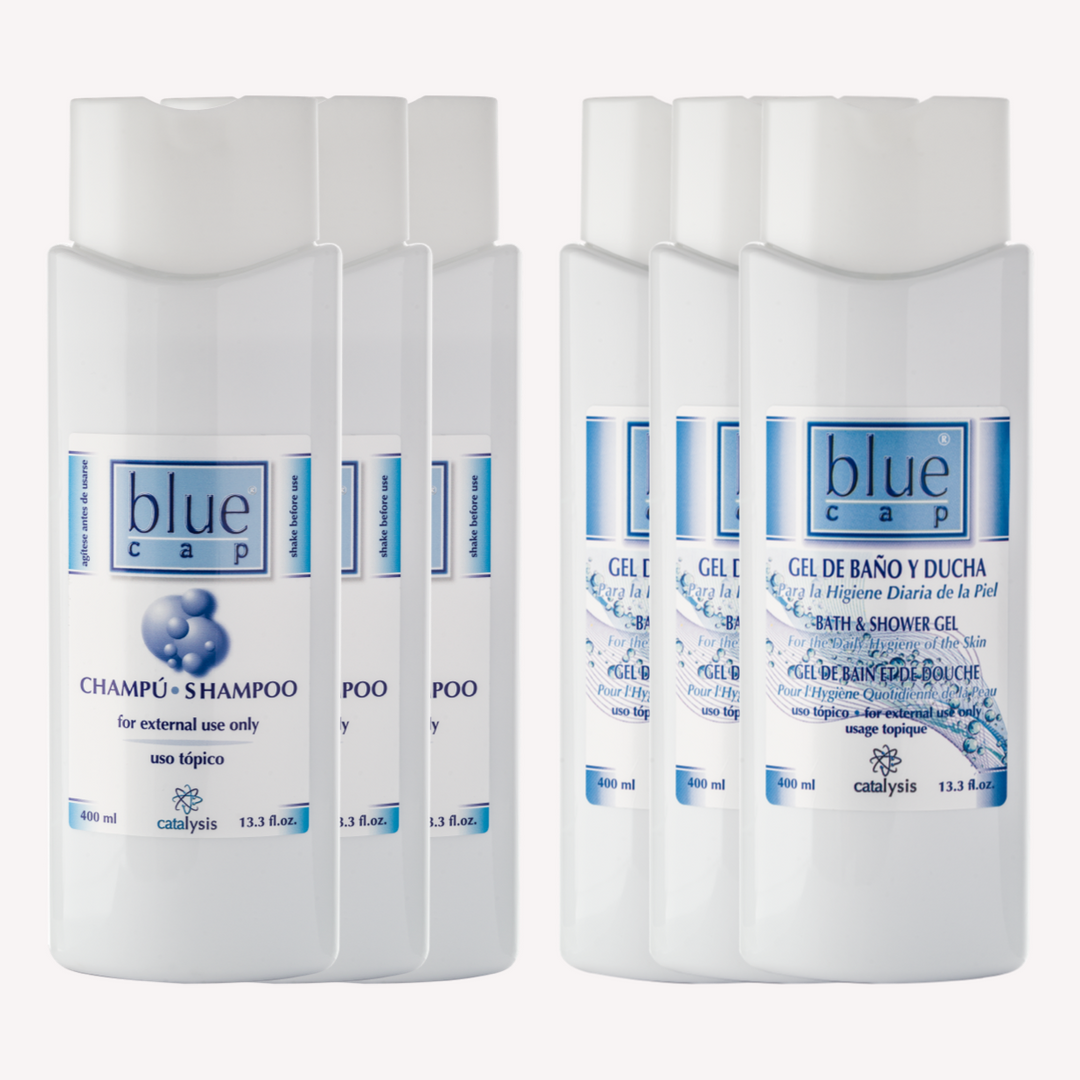 Pack 3 Champú 400ml + 3 Gel 400ml Blue Cap